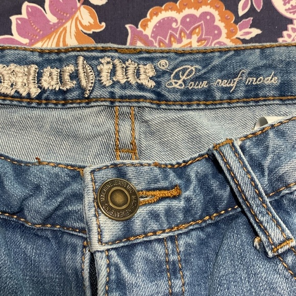 Machine Ripped Blue Jeans (LINED) - Picture 4 of 8